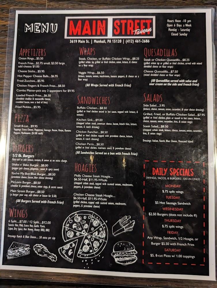 Main Street Tavern Menu image 4